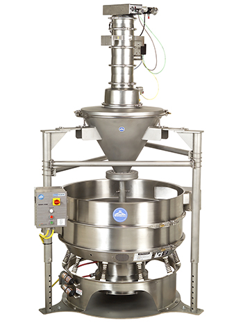 SWECO's Accu-Feed System combines the three functions of storage, feeding and separatiing of dry materials.
